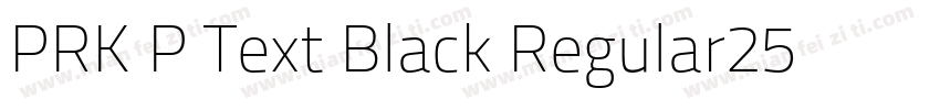 PRK P Text Black Regular25字体下载字体转换